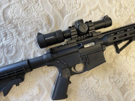 Vendo conjunto carabina del .22 LR tipo AR15 modelo S&W MP15 con varios accesorios. La carabina fue 00