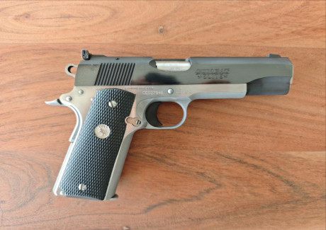 Buenos días a todos,

Vendo pistola Colt 1911 Combat Elite en calibre 38 Super Auto, con cañón de 5 pulgadas, 02