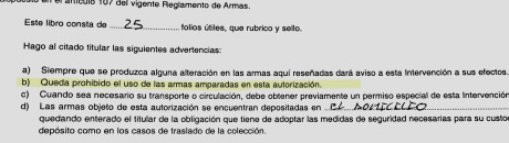 Se vende lote de  armas inutilizadas, inscritas en libro coleccionista, imprescindible pasar de libro 101