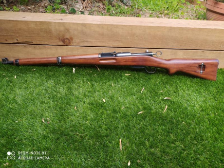   Buenos días

Pongo en venta un Schmidt Rubin K31 en calibre 7,5x55.

Muy buen estado de metales, perfecto 01