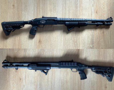 Cambio Mossberg 590 A1 Blackwater por arma corta del 22 precisión o Glock. 00