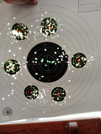 Bueno, para animar el foro un poco, propongo colgar fotos de dianas y arma usada para ello, pudiendo ser 160