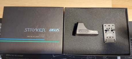 Vendo visor delta striker de 8 moas..se entrega con montura universal para montar en glock 17 o19..el 02