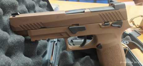 Hola a todos, 
Vendo de reestreno la Sig Sauer P320 M17 Cal. 9 mm en perfecto estado de reestreno, por 00