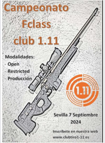 Buenas tardes. El 7 de septiembre, el club 1.11 de Sevilla organiza campeonato de Fclass en el que se 00
