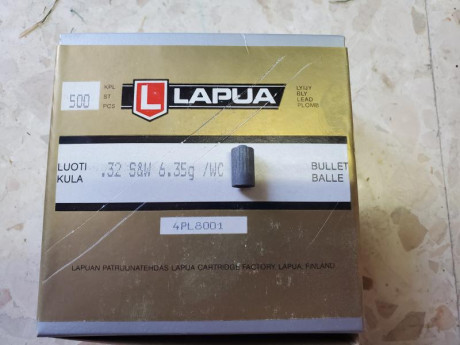 Puntas de competición Lapua del calibre 32WC de 5,35g y de 6,35g a 100€ el millar. 20240806_190047.jpg 00