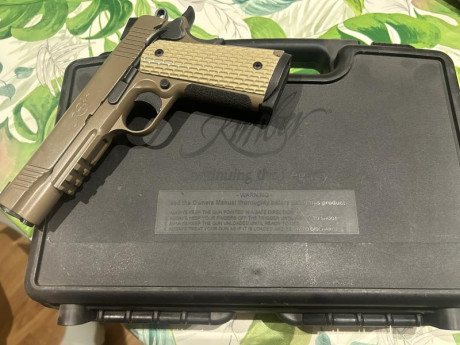 Buenas tardes
Vendo pistola Kimber Desert Warrior 45ACP, por no usar hace tiempo.
Muy buena precision 20