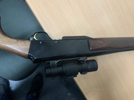 Vendo Browning bar mk2 calibre 30-06. Cañon y bascula recien cromados y culata con carrillera regulable. 02