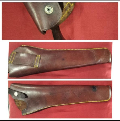 Vendo funda de piel , cosida a mano, para revolver Colt Dragon. 50€ + portes 00