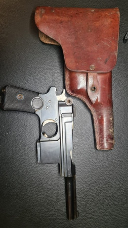 Buenas tardes pongo a le venta pistola Bergmann-Bayard 1908 del cal 9 largo guiada en F, la cual se encuentra 10