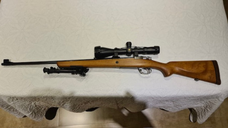 Buenas tardes pongo a la venta rifle Santa Barbara c75 police en cal 308, viene montado con monturas y 01