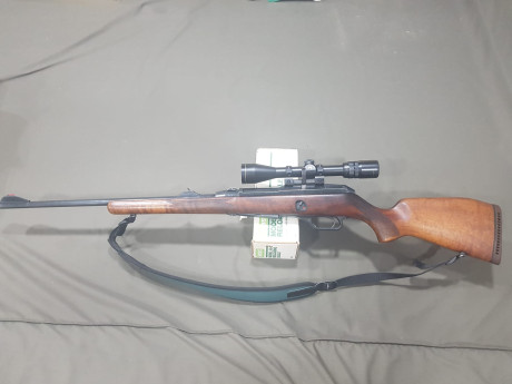 Vendo rifle HK 940 cañon largo en calibre 7x64 con montura original de 25 por 550€.
Saludos. 10