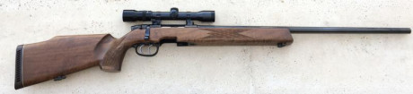 SE PUEDE CERRAR. RIFLE DE CERROJO STEYR MANNLINCHER.
MODELO L.
CAÑÓN PESADO. 
CALIBRE .243 Winchester. 01
