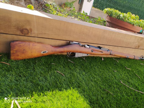Buenas tardes

Pongo en venta un Mosin Nagant 91/30 en su calibre original 7,62x54R, fabricado en el arsenal 02
