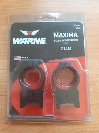 Se venden anillas fijas Warne Extra Altas, para tubo de 30mm. Se encuentran en Ciudad Real.

 60€ 

 20240917_180259.jpg 01