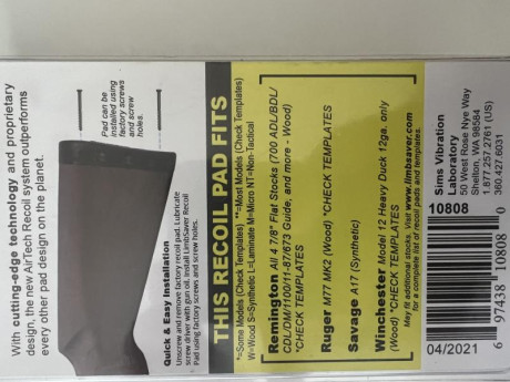 se vende cantonera de rifle totalmente nueva traida de estados unidos. Reduce hasta un 70% el retroceso. 11