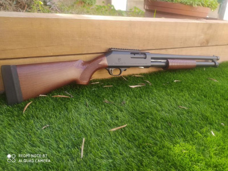  Buenas tardes

Pongo en venta una escopeta de corredera marca Fabarm modelo Sdass Wood. 

- Cañón Tribore 02