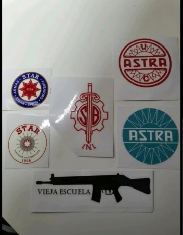 Conjunto de pegatinas de antiguas marcas de armas Españolas nacionales. 8€ 02
