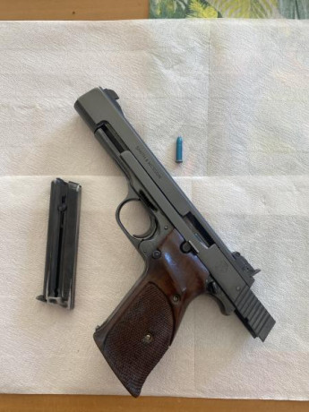 Hola a todos.

Pongo a la venta mi pistola Smith & Wesson model 41. 

Funciona perfectamente con casi 00