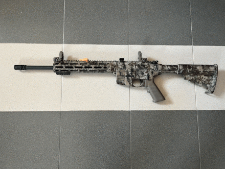 Carabina Smith&Wesson MP 15-22 Sport Kryptek
Dos cargadores de 25 balas y un cargador de 10 balas
Con 00