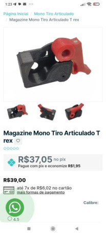 Hola a todos , cómo sabéis la t rex solo trae cargador de varios disparos.. he visto creo que en Brasil 00