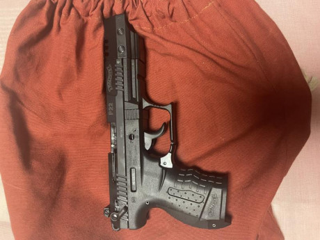Vendo Walther P22 Target Calibre 22 en buen estado.
Con su caja original y 2 cargadores.
Guiada en F.
200 02