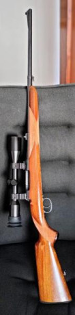 En venta rifle acción Mauser Husq.
Cal. 8x57IS (8 mauser). 
En excelentes condiciones de uso, poco peso 02