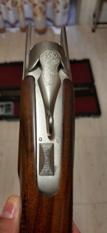 Vendo escopeta superpuesta de tiro con cañones de 76 cms, 5 choques intercambiables y llave, gatillo regulable 31