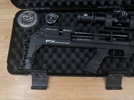 SE VENDE FX MAVERICK SNIPER 5,5

Carabina con muy poco uso, prácticamente nueva, no ha tirado ni la caja 01