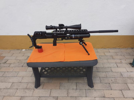 MAVERICK sniper  con los seguintes extras;
BIPODE REPLICA DE ACCUTAC 
RABERA (BUTT PAD) CON ROSCA TRAPEZODAIL 12