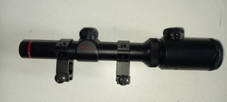 Vendo por falta de uso.
Montado en una ruger 10/22 para ipsc minirifle. 
Incluye monturas. 
70€ mas portes 01