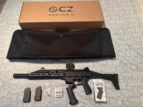 Vendo carabina SCORPION EVO 3 S1 9mm, nueva, comprada en septiembre, con 1 mes, único dueño y se adjunta 00