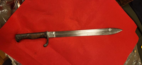 Pongo en venta esta magnífica bayoneta alemana modelo 1898/05  de las denominadas "butcher" 01