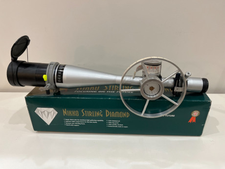 Por cambio de visor vendo mi Nikko Stirling Diamond 10-50x60 MD completo para montarlo en la carabina 02