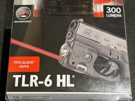OFERTA. Nuevo a estrenar, sin desempaquetar.  Módulo STREAMLIGHT TLR-6 HL  con 300 LUMENS de foco y láser 02