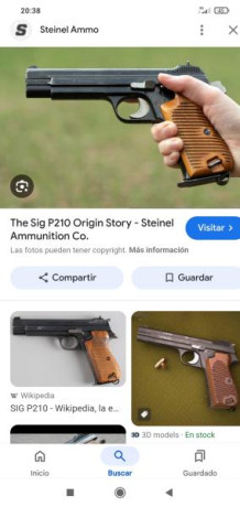 Hola, vendo estupenda Sig P210 en cal 9para de 5 pulgadas en perfecto estado por no darle uso por 1400€.
Guiada 110