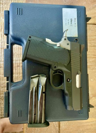 A la venta pistola compacta marca Bull M5 ultra X con maletín de transporte y 2 cargadores.

Es calibre 01