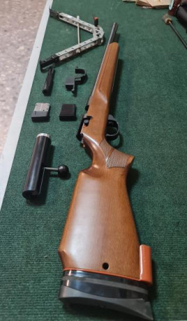 Vendo carabina anschutz 1761 calibre 22 lr cañon seleccionado dos cargadore guia de vaqueta protector 132