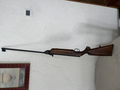 La carabina es del calibre 4,5
Está en perfecto estado y se se vende con la funda ,que tambien está en 02