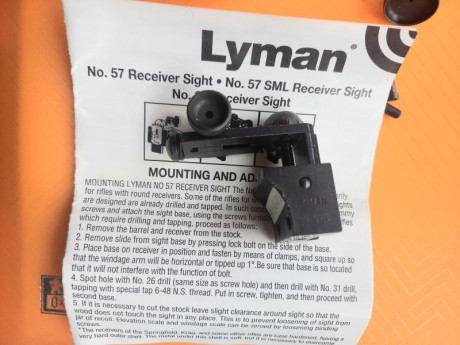 Buenos dias
Cambiaría Diopter Lyman mod. 57 SME nuevo sin estrenar,  por Peep sigth para cola de milano 01