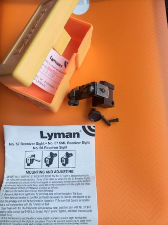 Buenos dias
Cambiaría Diopter Lyman mod. 57 SME nuevo sin estrenar,  por Peep sigth para cola de milano 00