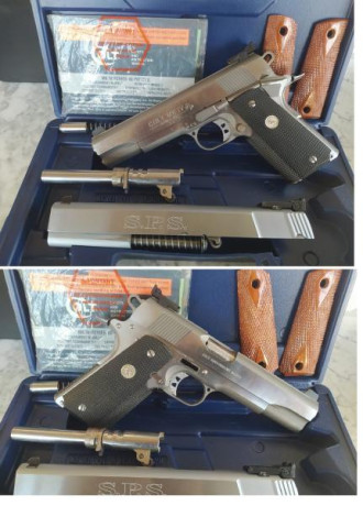 -VENDIDA- Hola vendo mi colt 1911 MK-IV Series 80 Inox .38 Super y 9mm con corredera SPS 6" 9mm y 02