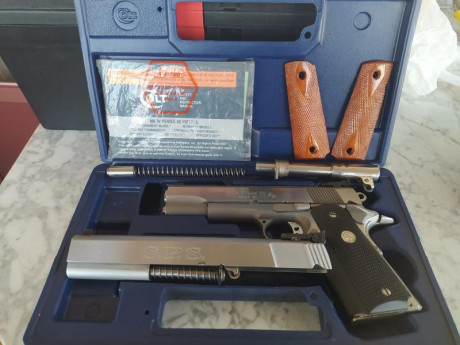 -VENDIDA- Hola vendo mi colt 1911 MK-IV Series 80 Inox .38 Super y 9mm con corredera SPS 6" 9mm y 00
