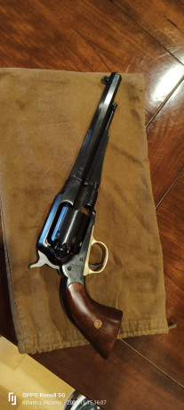 Revolver de avancarga, calibre 44, nuevo sin usar ninguna vez, con sus herramientas para carga, caja de 00