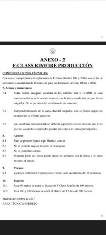 Buenas tardes.

En todos los campeonatos de Fclass rimfire que se celebran, se compite en dos modalidades; 20