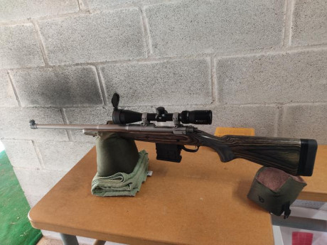 Vendo Ruger Scout en calibre .308WIN, con un cargador metálico original Ruger de 10 cartuchos de capacidad, 00