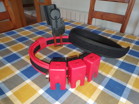 PISTOLA VENDIDA...  Me queda todo el equipo de IPSC: -Doble cinturón talla pequeña, pistolera ZURDA y 21