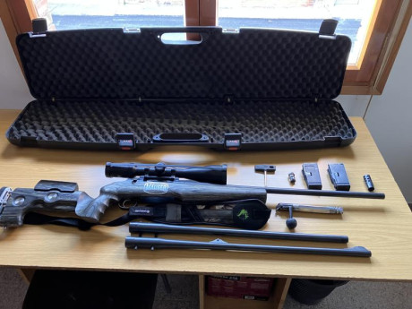 Vendo Mauser M03, 375H&H, y dos cañones más, uno del calibre 300WM y otro del calibre 6,5x55 SE. Viene 02