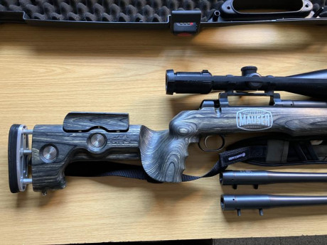 Vendo Mauser M03, 375H&H, y dos cañones más, uno del calibre 300WM y otro del calibre 6,5x55 SE. Viene 01