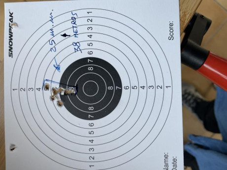 Para mi, no tengo standard de precision, mas bien de rifle a rifle, por ejemplo con mi hw97 a 50 metros 111